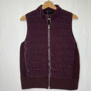 Athleta purple velvet touch quilted athletic vest size Medium